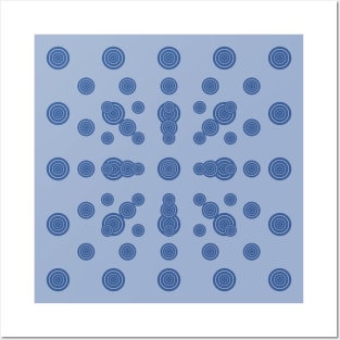 blue circles Posters and Art